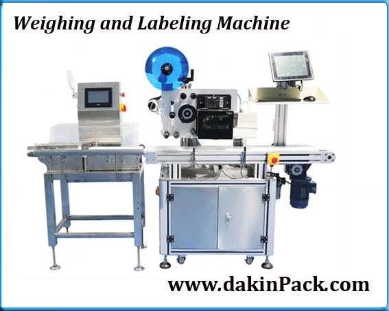 Weighing and labeling machine